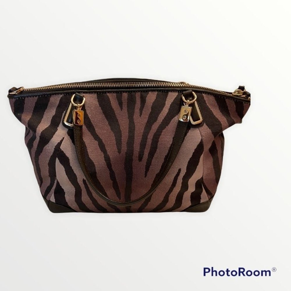 Coach Kelsey Madison Zebra Handbag